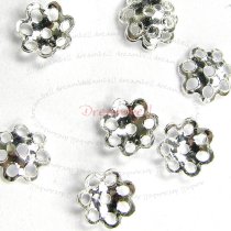 10 Bali Sterling silver Round Flower caps Bead 5mm