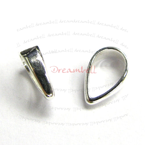 4 Sterling Silver Plain Simple Pendant Bail Connector