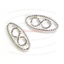 4x STERLING SILVER Twist Link CURVE CONNECTOR