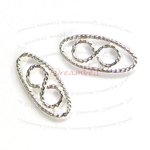 4x STERLING SILVER Twist Link CURVE CONNECTOR