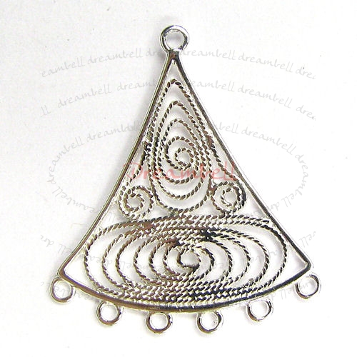 2x Sterling silver Filigree Chandelier Earrring Connector 27mm