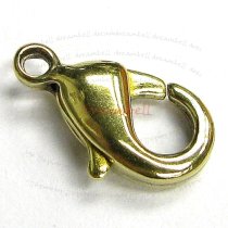 10 Metal Brass Oval trigger Pear Lobster Clasp 12mm x 6.8mm