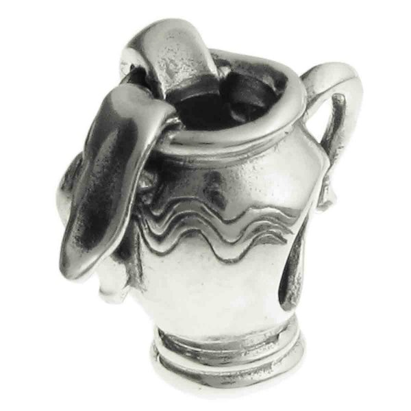 Sterling silver ZODIAC AQUARIUS Bead for European Charm Bracelets