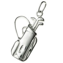 BALI STERLING SILVER GOLF CLUB DANGLE CHARM PENDANT 22MM
