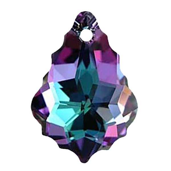 2x Swarovski Crystal 6090 Baroque Vitrail Light Pendant 16mm
