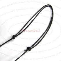 Violet AB Heart Pendant 28mm Black Leather 1mm Necklace Adjustable Using Swarovski Elements Crystal