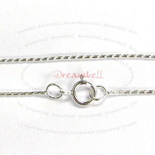 1x Sterling Silver SNAKE Chain Necklace 0.7mm w/ spring ring 16"