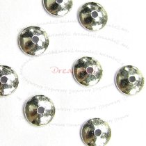 10x STERLING SILVER Round Bead cap 4mm