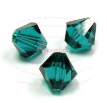 12x Swarovski Elements Xilion Crystal 5328 Emerald 8mm