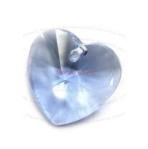 1x Swarovski Crystal XILION Heart Charm pendant Light Sapphire 28mm 6228