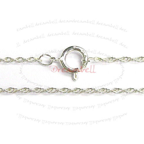 1x Italian Sterling Silver 8R Rope Chain Necklace with Spring ring clasp 18" .925