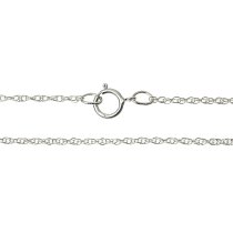 Italian Sterling Silver 8r Rope Chain Necklace With Spring Ring Clasp 18" .925